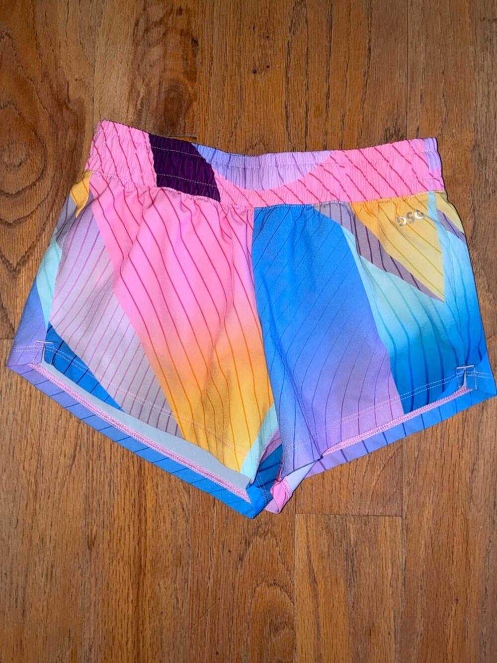 DSG Girls XS 6–7 Multicolor Geometric Athletic Running Shorts